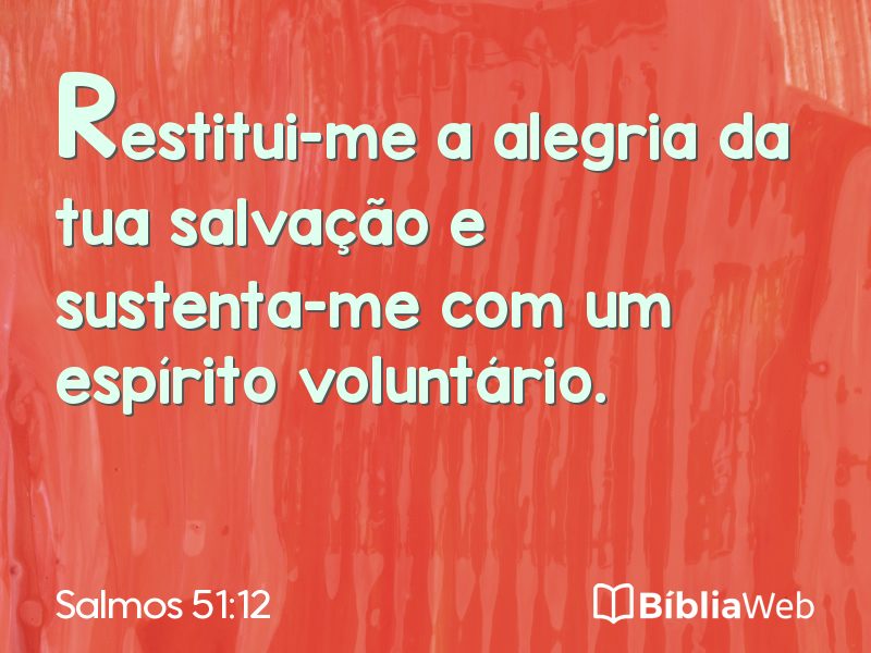Salmos 51:12 em imagem para compartilhar