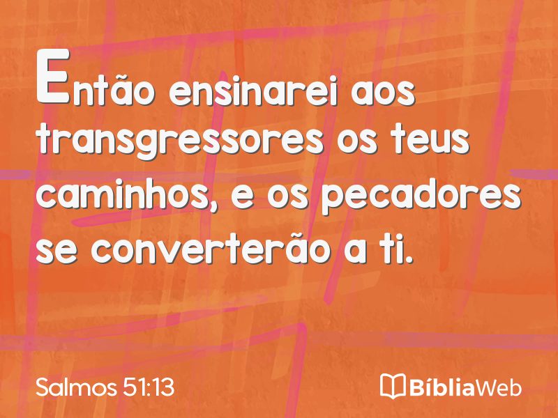 Salmos 51:13 em imagem para compartilhar