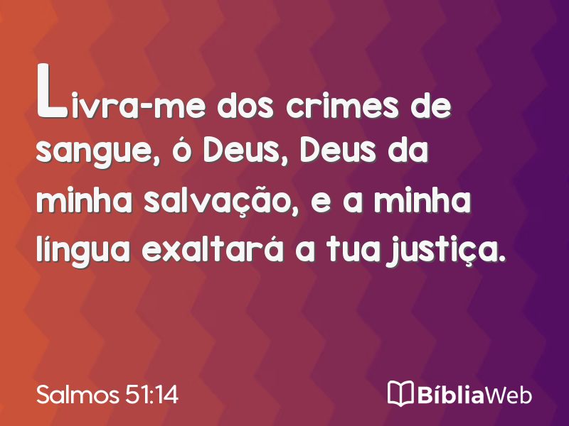 Salmos 51:14 em imagem para compartilhar