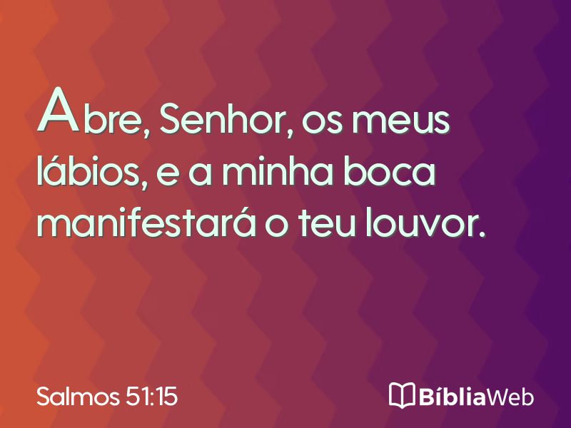 Salmos 51:15 em imagem para compartilhar