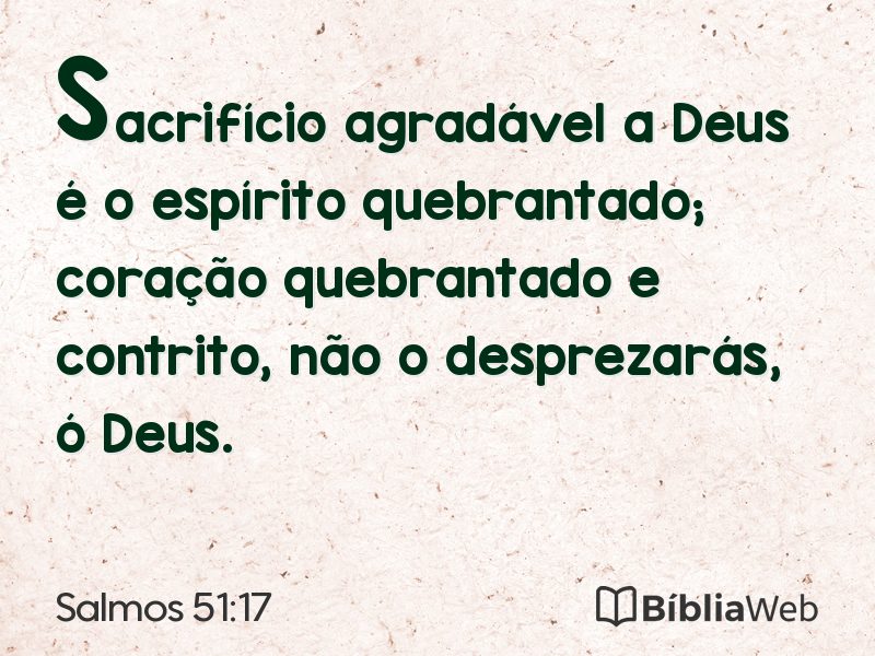 Salmos 51:17 em imagem para compartilhar