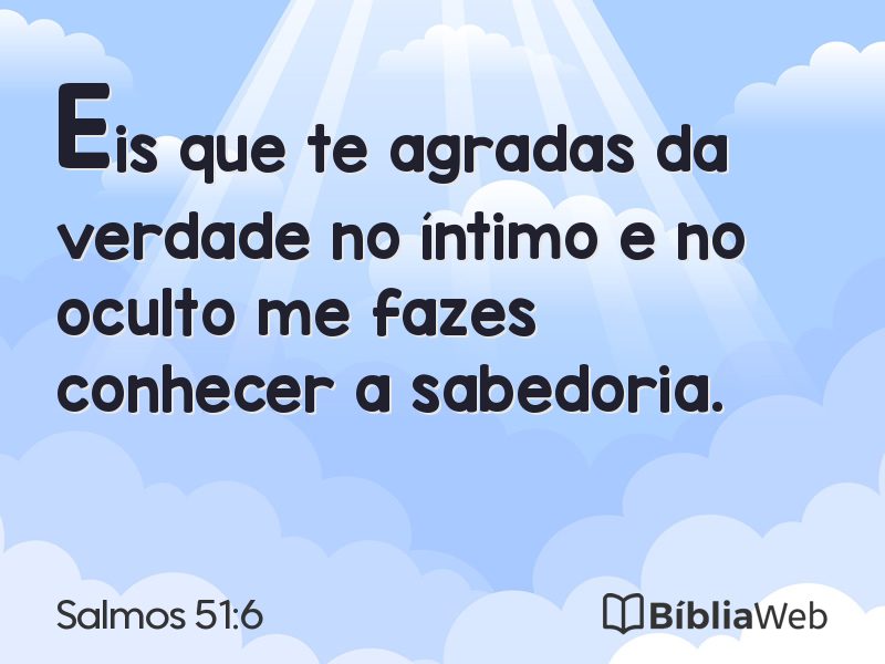 Salmos 51:6 em imagem para compartilhar