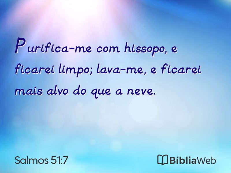 Salmos 51:7 em imagem para compartilhar