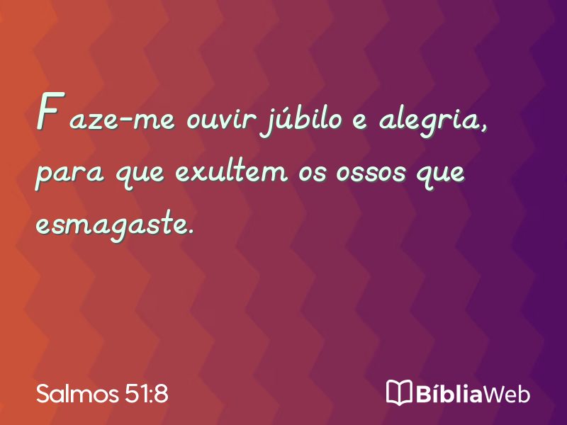 Salmos 51:8 em imagem para compartilhar
