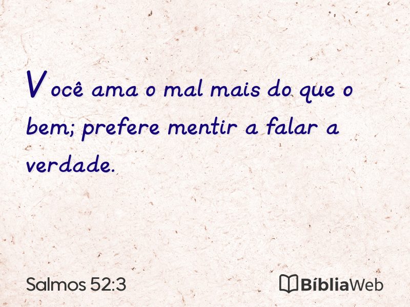 Salmos 52:3 em imagem para compartilhar