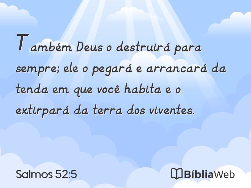Salmos 52:5 em imagem para compartilhar