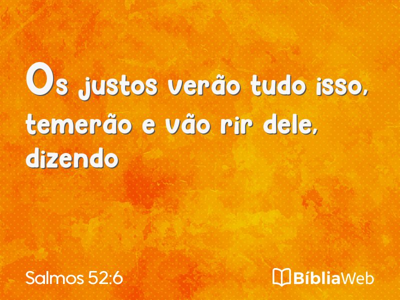 Salmos 52:6 em imagem para compartilhar
