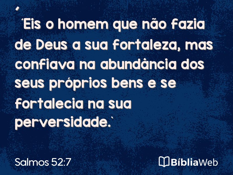 Salmos 52:7 em imagem para compartilhar