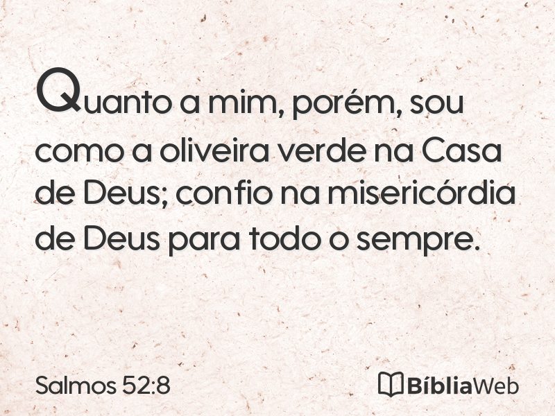 Salmos 52:8 em imagem para compartilhar