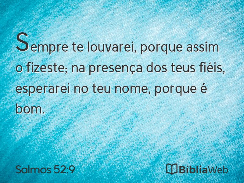 Salmos 52:9 em imagem para compartilhar