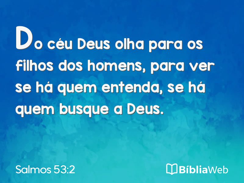 Salmos 53:2 em imagem para compartilhar