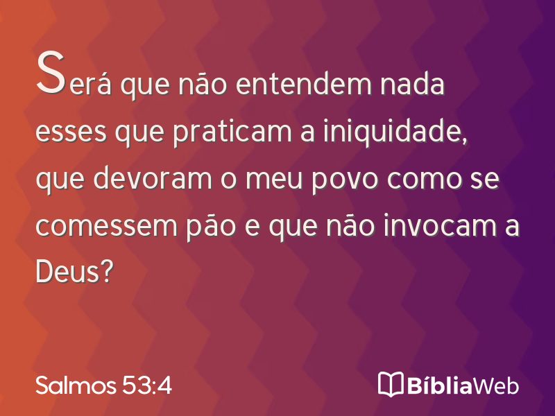 Salmos 53:4 em imagem para compartilhar