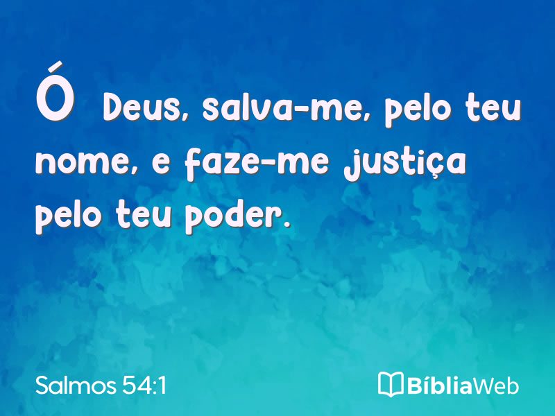 Salmos 54:1 em imagem para compartilhar