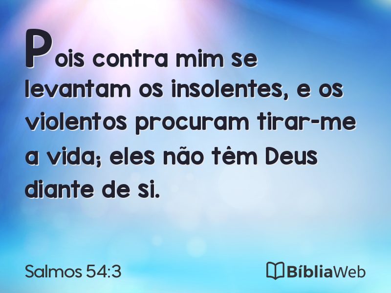 Salmos 54:3 em imagem para compartilhar