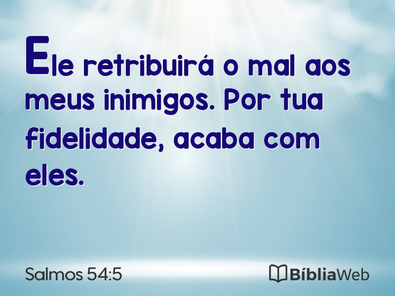 Salmos 54:5 em imagem para compartilhar