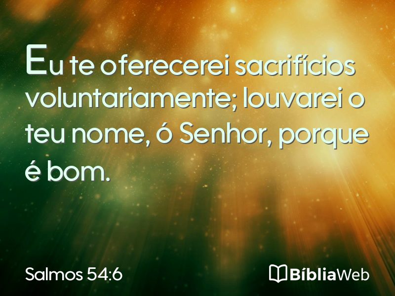 Salmos 54:6 em imagem para compartilhar