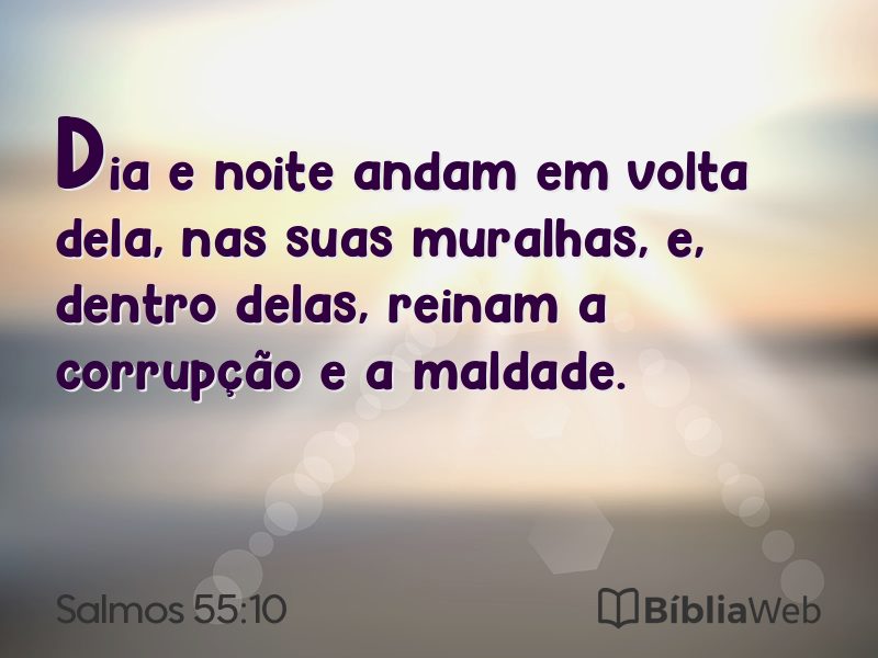 Salmos 55:10 em imagem para compartilhar