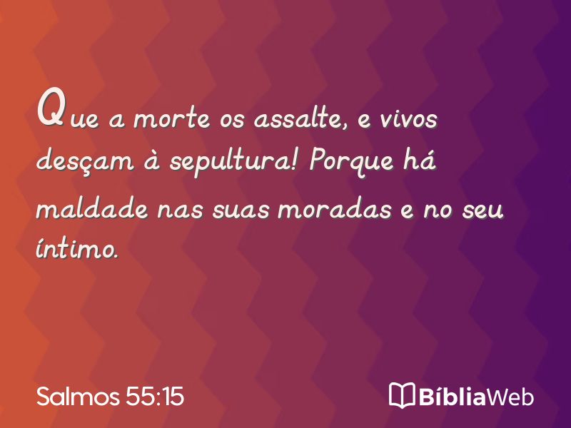 Salmos 55:15 em imagem para compartilhar