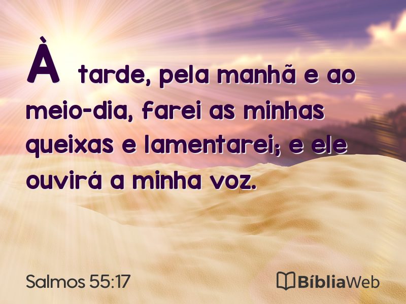 Salmos 55:17 em imagem para compartilhar
