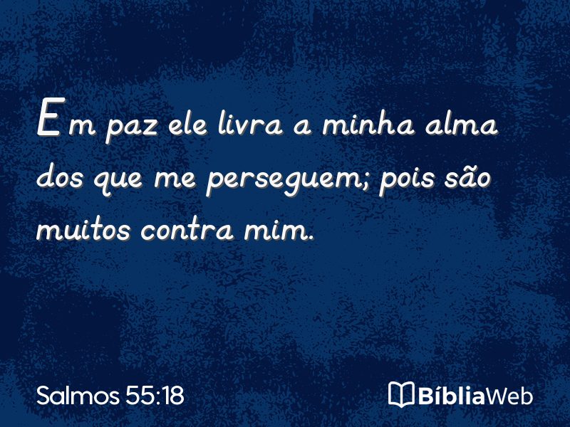 Salmos 55:18 em imagem para compartilhar