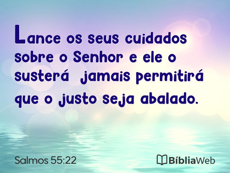 Salmos 55:22 em imagem para compartilhar