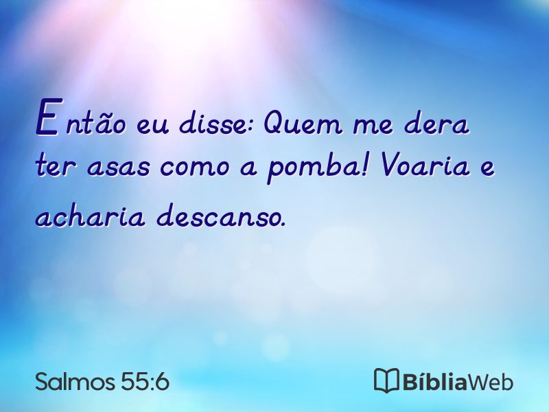 Salmos 55:6 em imagem para compartilhar