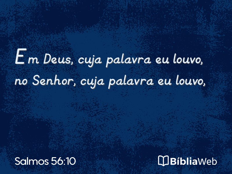 Salmos 56:10 em imagem para compartilhar