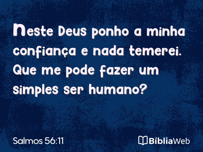 Salmos 56:11 em imagem para compartilhar