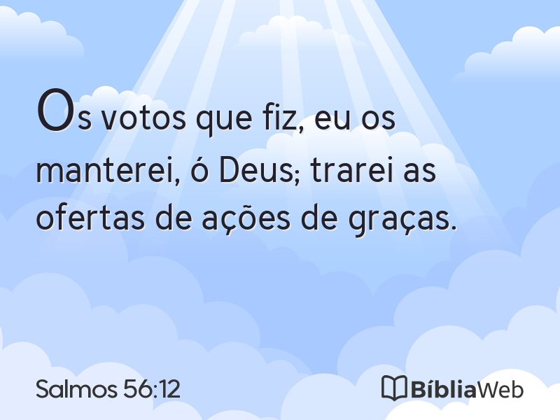 Salmos 56:12 em imagem para compartilhar