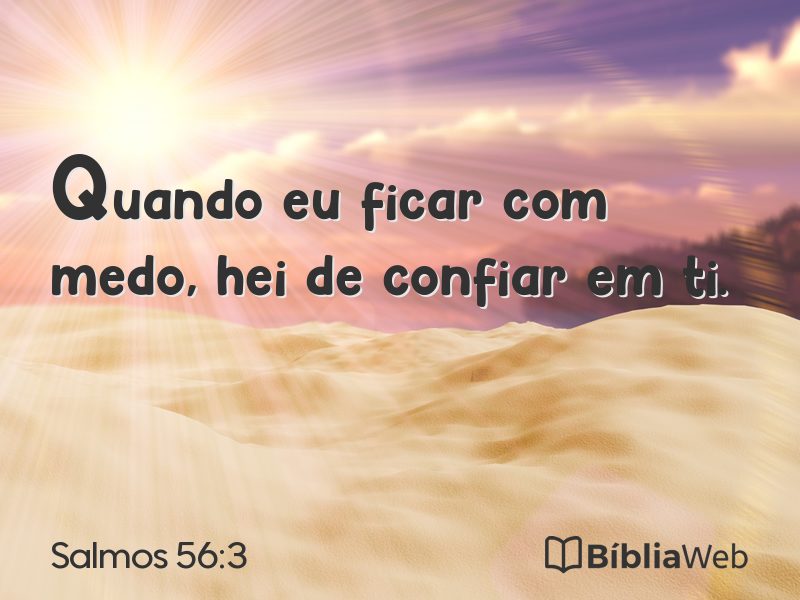 Salmos 56:3 em imagem para compartilhar