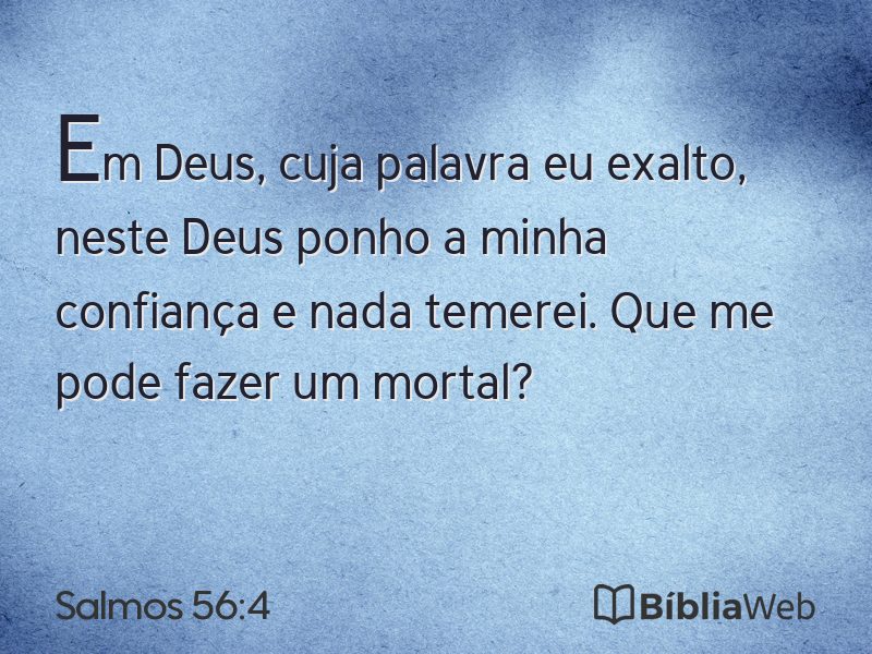 Salmos 56:4 em imagem para compartilhar