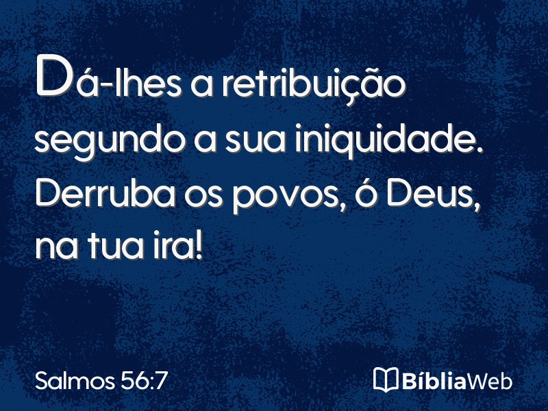 Salmos 56:7 em imagem para compartilhar