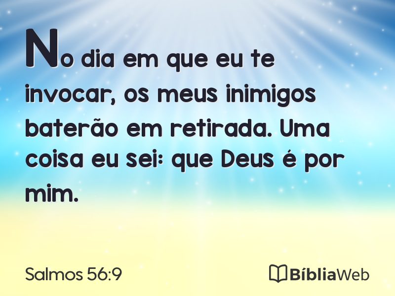 Salmos 56:9 em imagem para compartilhar