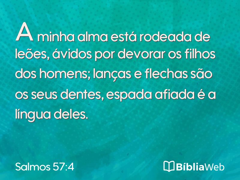 Salmos 57:4 em imagem para compartilhar