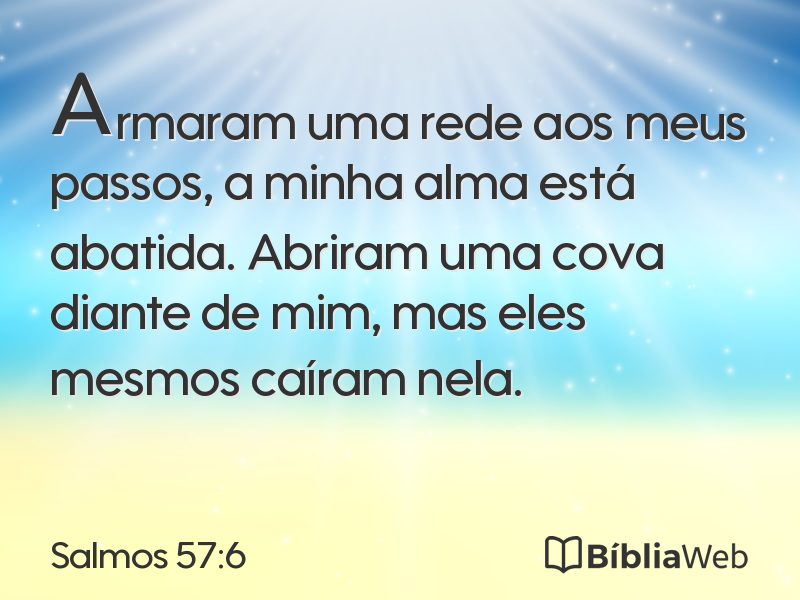 Salmos 57:6 em imagem para compartilhar