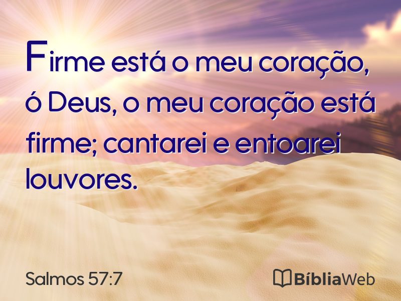 Salmos 57:7 em imagem para compartilhar