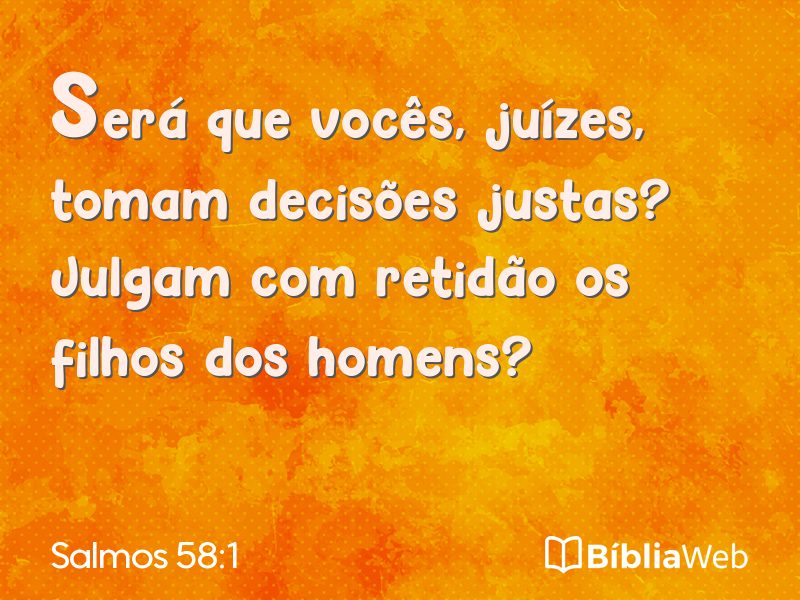 Salmos 58:1 em imagem para compartilhar