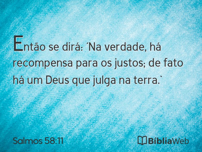 Salmos 58:11 em imagem para compartilhar