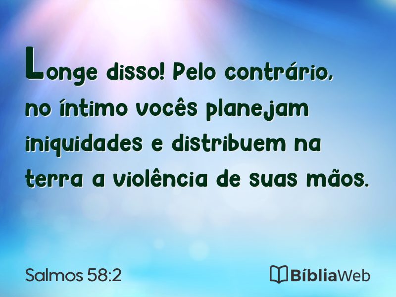 Salmos 58:2 em imagem para compartilhar