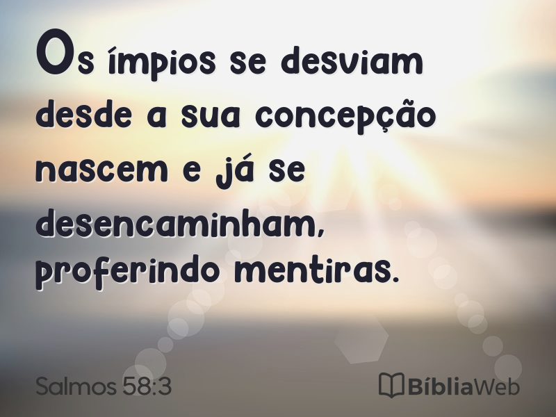 Salmos 58:3 em imagem para compartilhar