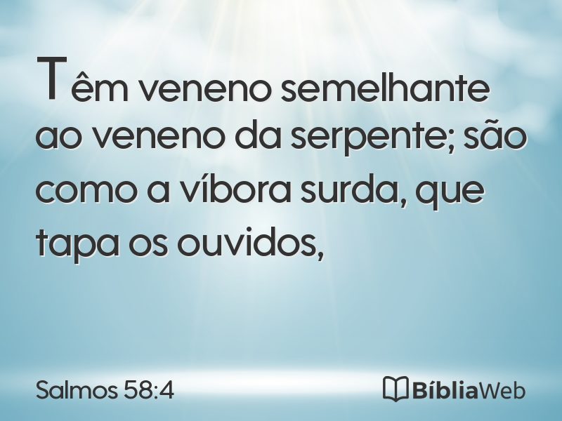 Salmos 58:4 em imagem para compartilhar