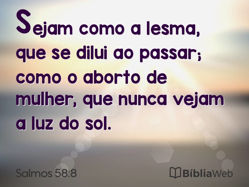 Salmos 58:8 em imagem para compartilhar