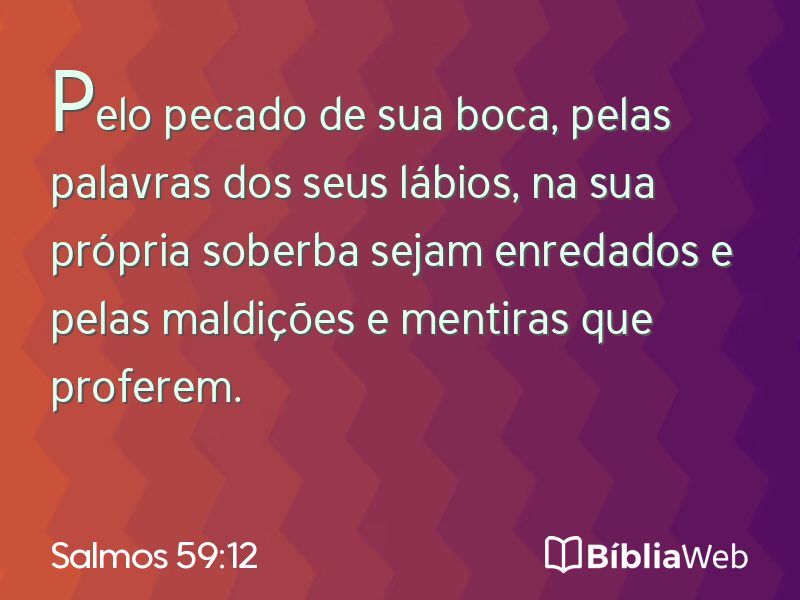 Salmos 59:12 em imagem para compartilhar