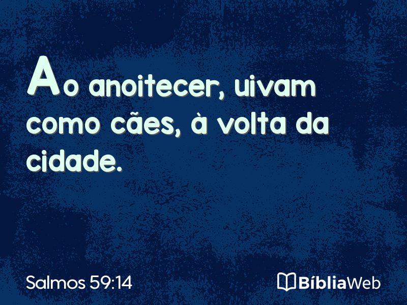 Salmos 59:14 em imagem para compartilhar