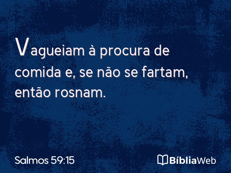 Salmos 59:15 em imagem para compartilhar
