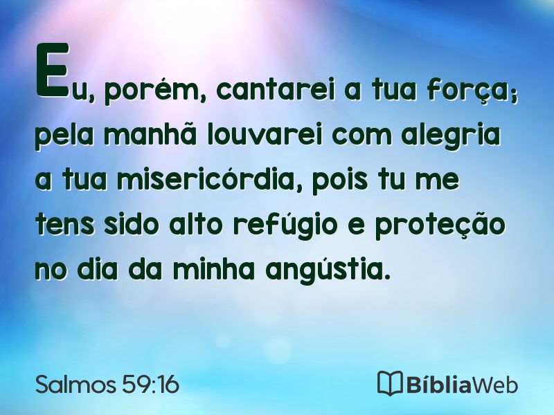 Salmos 59:16 em imagem para compartilhar
