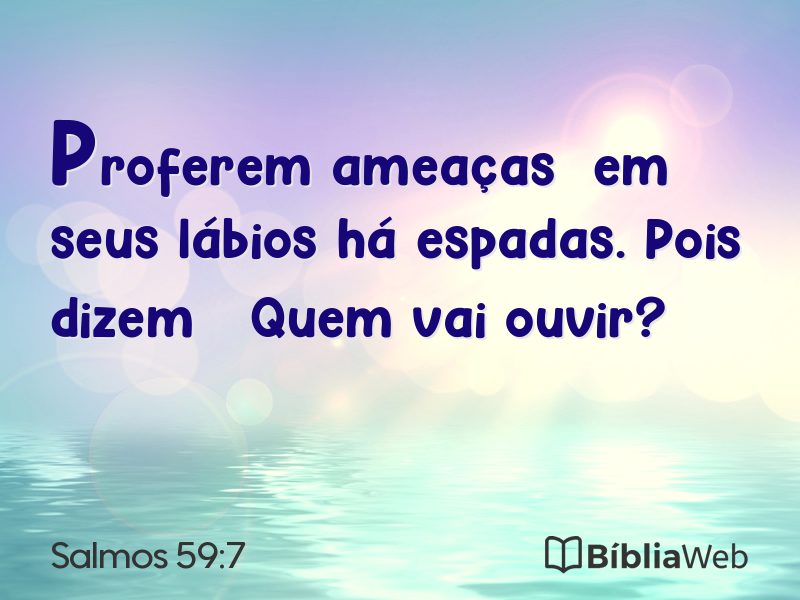 Salmos 59:7 em imagem para compartilhar