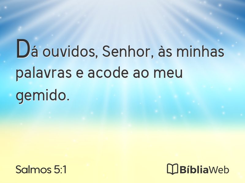 Salmos 5:1 em imagem para compartilhar