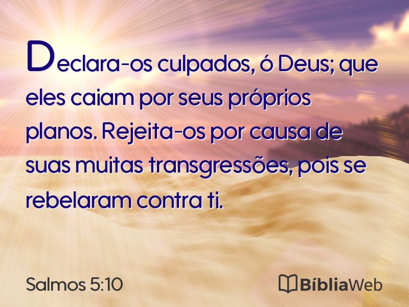 Salmos 5:10 em imagem para compartilhar