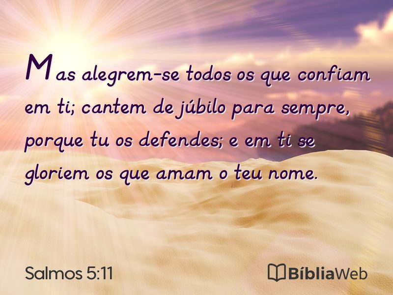 Salmos 5:11 em imagem para compartilhar
